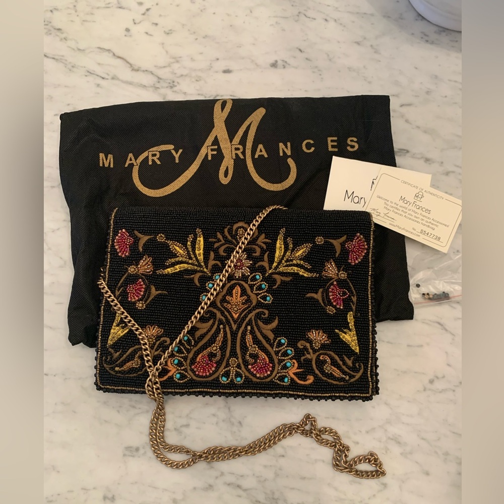 Mary Frances - NEW without Tags, never used! Beautiful design, gold chain strap